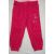 Dívčí jarní-letní plátěné kalhoty tmavě růžové