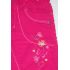 Dívčí jarní-letní plátěné kalhoty tmavě růžové