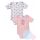 Kojenecká body Minnie duopack krátký rukáv růžové a bílé