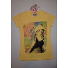 Dívčí tričko Artena s koněm žluté