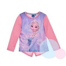 Dívčí tričko Frozen Ledové Království Elsa dlouhý rukáv růžové