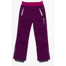 Dívčí softshellové kalhoty Wolf zateplené fleecem fialové