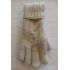 Dívčí pletené prstové rukavice zateplené fleecem