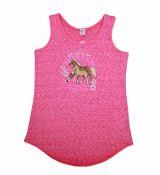 Dívčí funkční letní tílko koně růžové