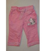 Dívčí slabé plátěné kalhoty Charmmy Kitty růžové