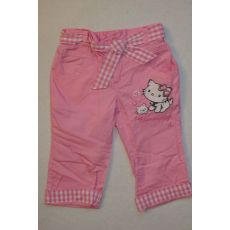Dívčí slabé plátěné kalhoty Charmmy Kitty růžové