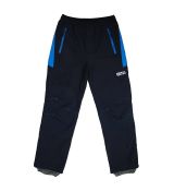 Chlapecké softshellové kalhoty zateplené fleesem tmavě modré s modrými koleny