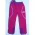Dívčí softshellové kalhoty zateplené fleecem růžové s fialovými detaily
