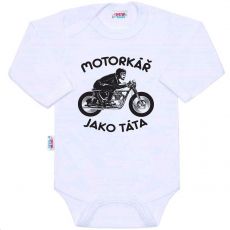 Motorkář jako táta - kojenecké body s vtipným potiskem