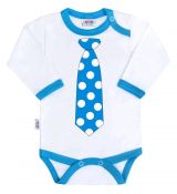 Modrá kravata - kojenecké body s vtipným potiskem