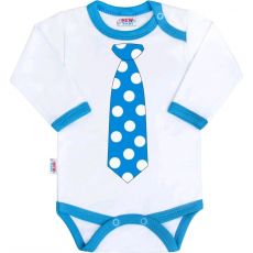 Modrá kravata - kojenecké body s vtipným potiskem