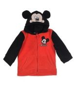 Mikina Mickey Mouse chlupatá červeno-černá