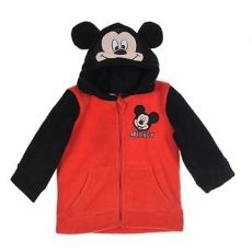 Mikina Mickey Mouse chlupatá červeno-černá
