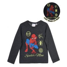 Tričko Spider-Man svítící antracitové