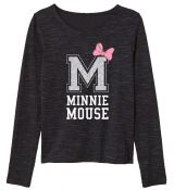 Tričko Minnie Mouse černé dl. rukáv