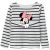 Dívčí tričko Minnie Mouse černě pruhované