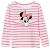 Dívčí tričko Minnie Mouse růžově pruhované