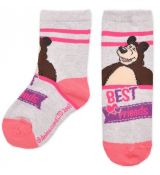 Dívčí ponožky Máša a Medvěd šedé