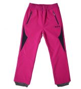 Dívčí softhsellové kalhoty NEZATEPLENÉ tmavě růžové 2021