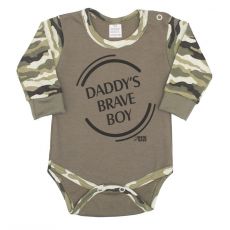 Body kojenecké Army boy s dlouhým rukávem