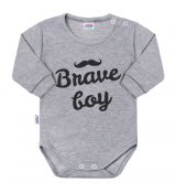 Body kojenecké Brave boy šedé