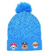 Zimní pletená čepice Tlapková Patrola modrá