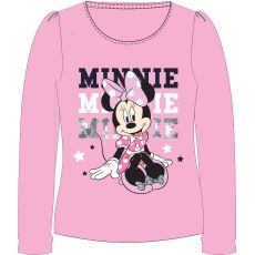 Tričko Minnie Mouse dl. rukáv světle růžové