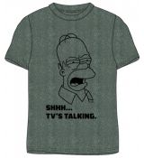 Pánské tričko Simpsonovi Homer zelené