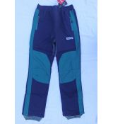 Softshellové kalhoty zateplené flísem 2021 tmavě modro-zelené dorostenecké