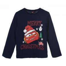 Vánoční tričko Cars Auta Blesk McQueen tmavě modré