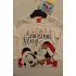 Vánoční tričko Minnie Mouse krémové