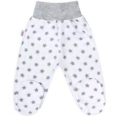 Polodupačky kojenecké bílo-šedé s hvězdičkami