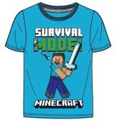 Tričko Minecraft tyrkysové