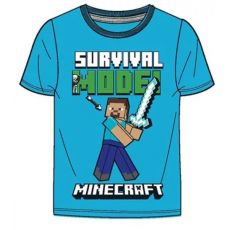 Tričko Minecraft tyrkysové
