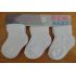 Kojenecké ponožky s plochým švem bílé