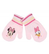 Kojenecké rukavičky Minnie a Daisy světle růžové