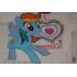 Dívčí tričko tunika šaty My Little Pony bílo-červené