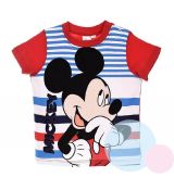 Kojenecké tričko Mickey Mouse krátký rukáv červené