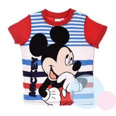 Kojenecké tričko Mickey Mouse krátký rukáv červené