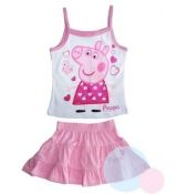 Komplet tílko a sukně Peppa Pig růžovo-bílý