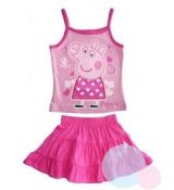 Komplet tílko a sukně Peppa Pig tmavě růžový