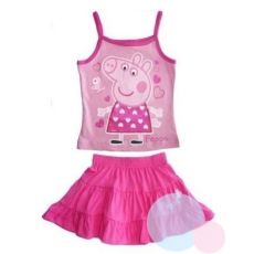 Komplet tílko a sukně Peppa Pig tmavě růžový