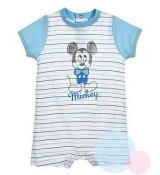 Letní overal Mickey Mouse bílo-modrý