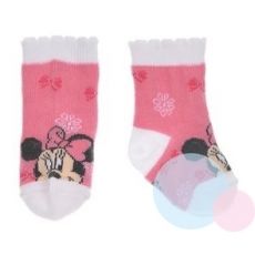 Dívčí kojenecké ponožky Minnie bílo-růžové