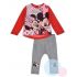 Dívčí komplet červené tričko a teplé šedé legíny Minnie a Mickey