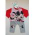 Dívčí komplet červené tričko a teplé šedé legíny Minnie a Mickey