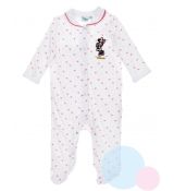 Kojenecký overal Minnie Mouse s límečkem bílo růžový