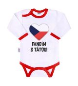 Kojenecké body s nápisem FANDÍM S TÁTOU!
