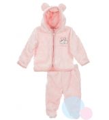 Kojenecký teplý komplet Minnie Mouse mikina a polodupačky růžový