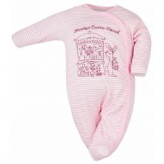Kojenecký overal Babos Fashion Městečko růžový